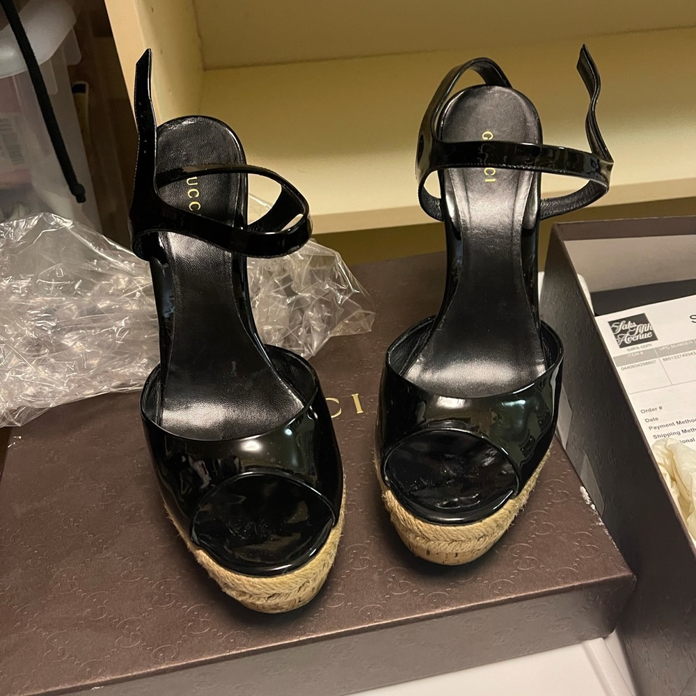 Gucci Patent Leather Wedge